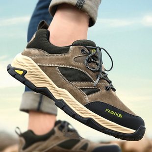 2025 New Large Size Breathable Casual Sports Shoes Men's Shoes Hiking Shoes Non-Slip Work Shoes Labor Protection Dad Shoes