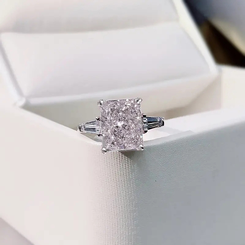 Pink Diamond Zircon Ring Sweet Romantic Bride Wedding Ring_voghion.com