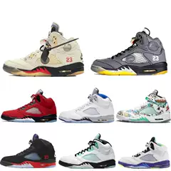 Putian AJ5 Liuchuan Oreo Guo Ailun White Blue Red Purple Mandarin Duck Nai Yuguan Men's and Women's plus size Basketball sneaker