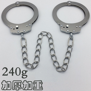 玩具手铐加厚银色手拷影视道具铁手扣男女情侣不锈钢脚镣锁儿童-阿里巴巴