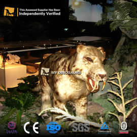 龙晨时代 大型仿真电机硅胶动物模型摆件 剑齿虎公园景区道具展览