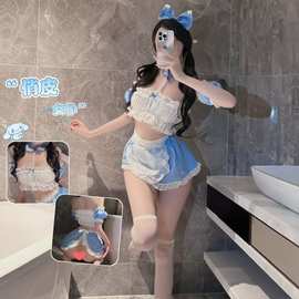情趣内衣性感甜心女仆装小胸显大纯欲风免脱可爱女佣制服诱惑套装