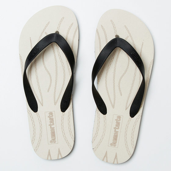 Slippers Flip-flops Non-slip 2025 Men's Beach Shoes Women's Rubber Korean Style Sandals Outer Wear Ins New Summer Clip