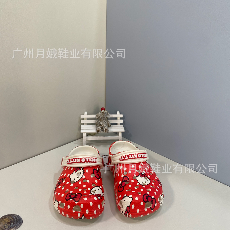 Kitty co-marcado zapatos de agujero para hombres y mujeres de verano antideslizantes sandalias Eva zapatillas de playa co-marcado zapatos de moda