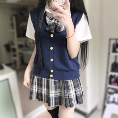 JK裙成品布黑板报同格A字对格jk格裙日系百褶裙女夏季学院风短裙