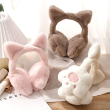 耳罩女仿兔毛冬天保暖耳套网红新款韩版可爱猫爪护耳朵捂耳包耳