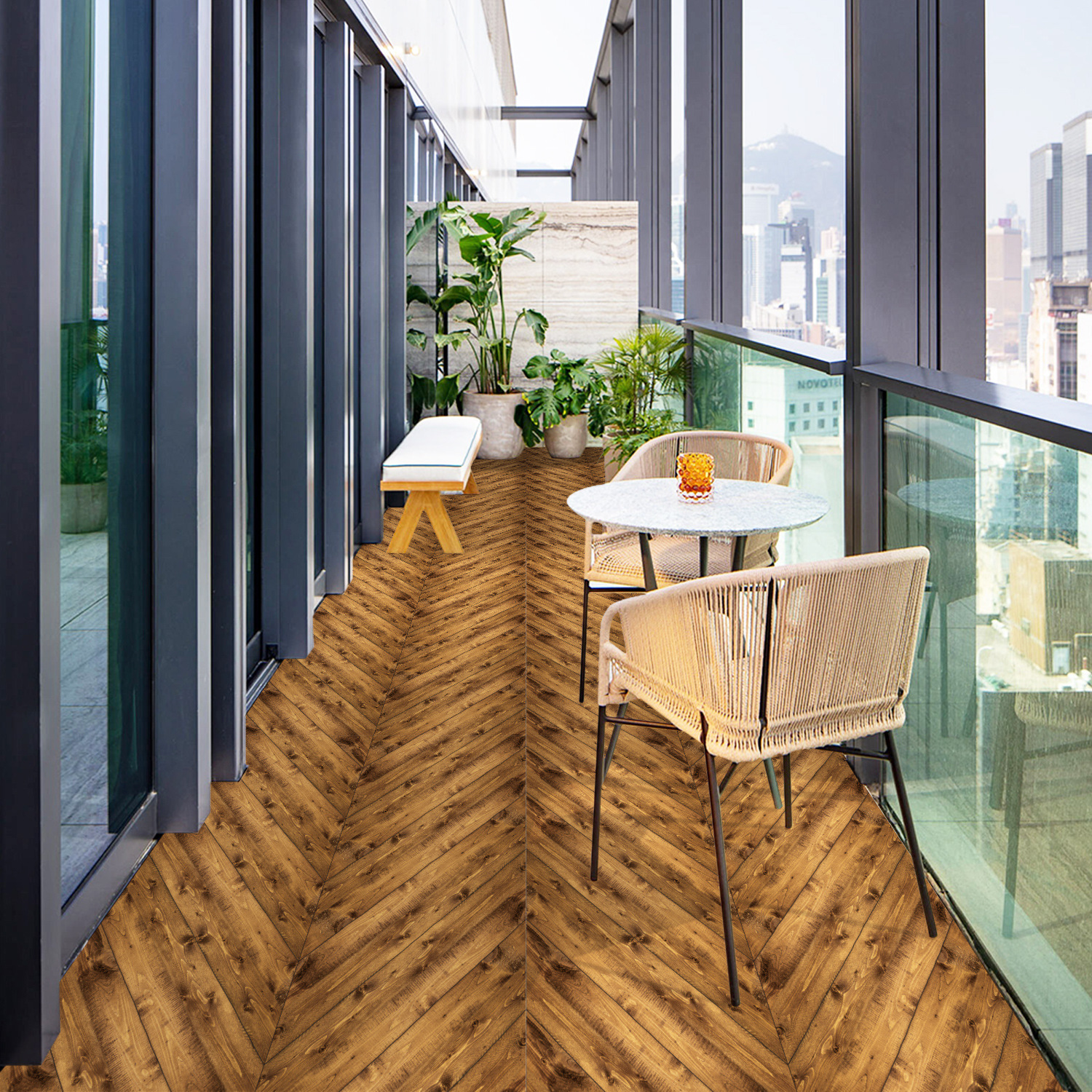 Pegatinas de piso de grano de madera americana engrosadas esmerilado antideslizante hogar sala de estar dormitorio piso renovación pegatinas impermeable