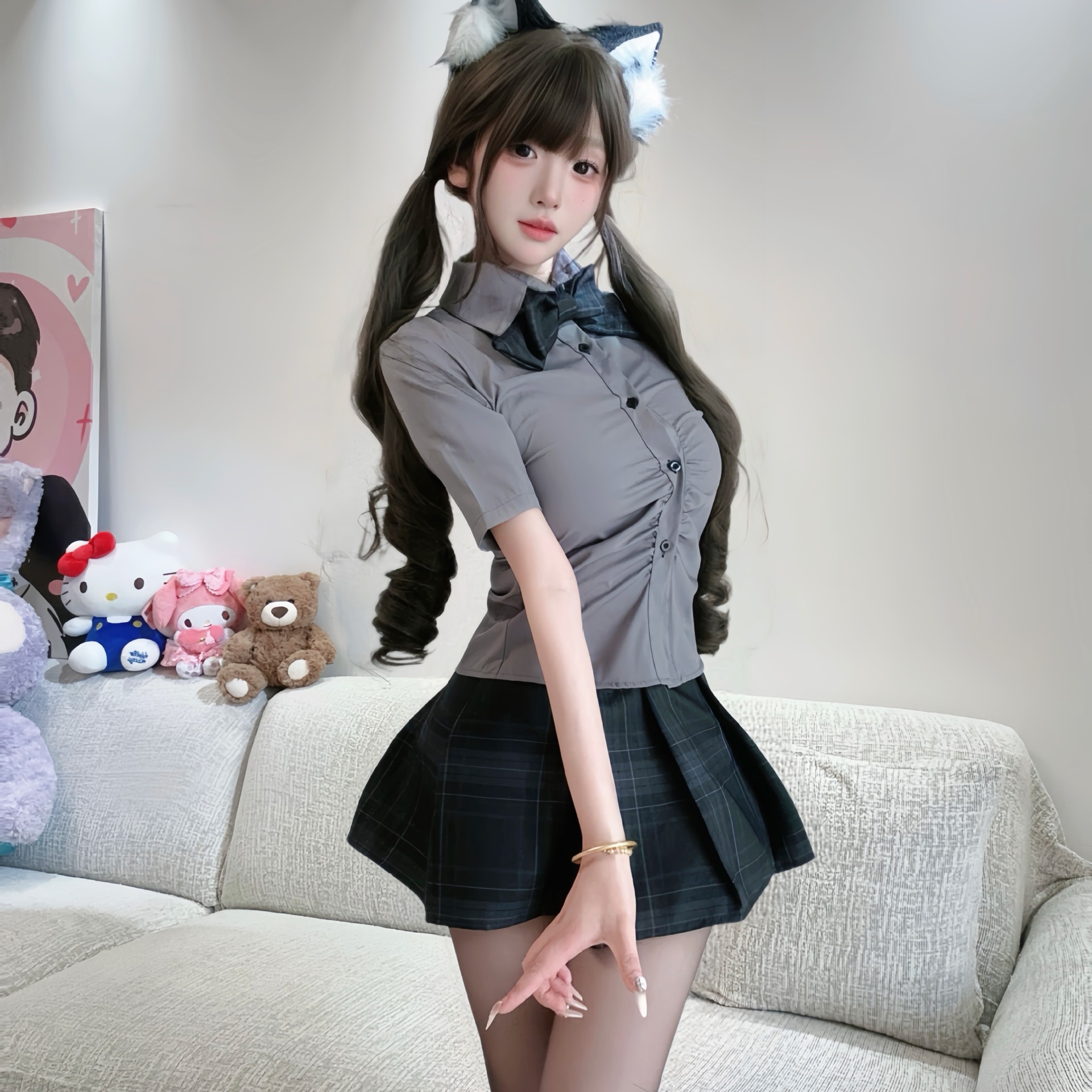 plus size sexy lingerie office sexy secretary policewoman professional suit role-playing student tight uniform temptation OL