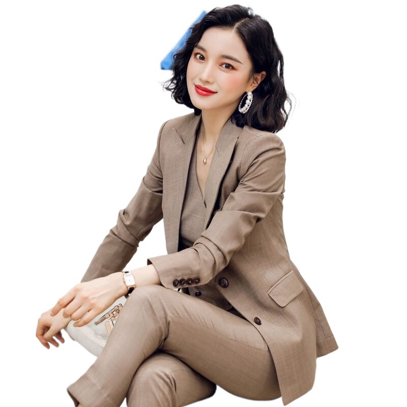 高级感职业西装套装女气质女神范4S正装西服马甲三件套秋季工作服|undefined