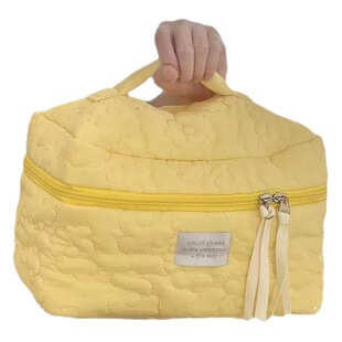 New Style Light Luxury Cosmetic Bag Women's Bag Storage Bag Candy Color Washing Bag Mouth Red Envelope Instagram Style Girl's Portable Storage Bag
