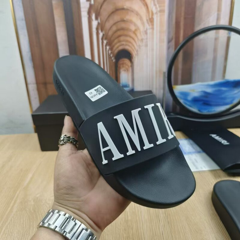 Cambodia Vietnam Beach Sandals 2024 Summer Outer Wear AM Letter Print Flat Fashionable Casual Slippers