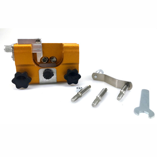 Portable handheld household tool, chain guide bracket hand-crank chain sharpener