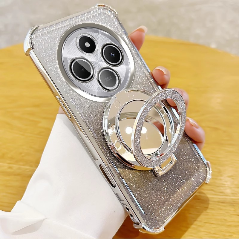 Silver [four-corner anti-fall shell + glitter mirror bracket]