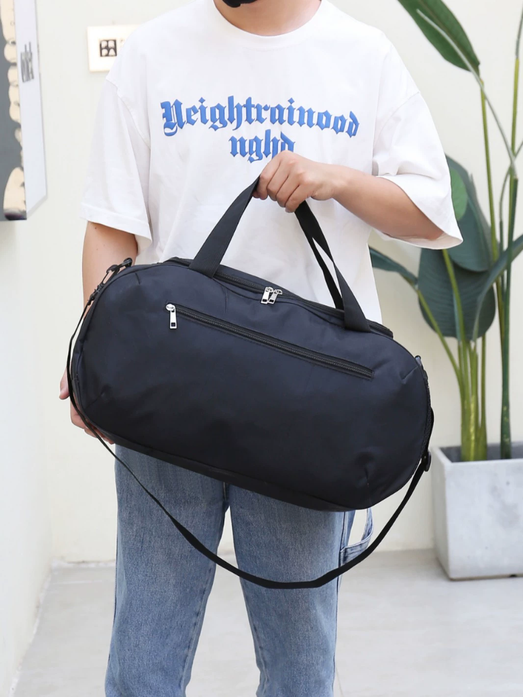 Travel bag for gym, sports shoulder bag, airplane, equipment bag, luggage storage system