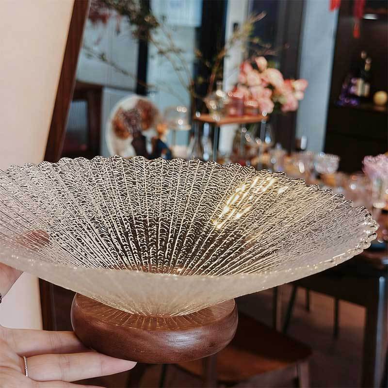 Light Luxury Fruit Plate Decoration Modern Home Living Room Coffee Table Snack Glass Tray Nordic Style Crystal Glass Fruit Basket Light Luxury Fruit Plate Decoration Modern Home Living Room Coffee Table Snack Glass Tray Nordic Style Crystal Glass Fruit Basket