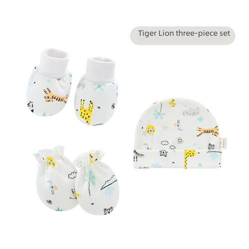 Export Trade Europe and America Newborn Baby Hat Anti-grab Gloves Foot Cover Baby Hat Baby Gloves Baby Foot Cover 82103 