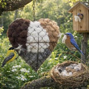 �羳Bird Nesting Heart Outdoor Yard Art�B�������򻨈@�b�407