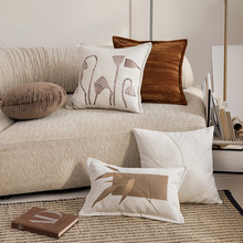 新品奶油风沙发抱枕客厅样板间床头靠垫办公室护腰靠枕汽车抱枕套