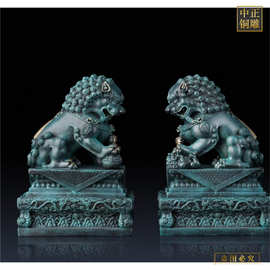 大型仿古铜狮子铸造厂 3米仿古铜狮子雕塑 保定故宫铜狮子图片