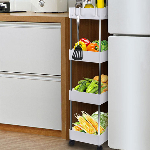 Creative removable gap storage rack Home kitchen trolley storage rack Bathroom floor-standing multi-layer storage rack
