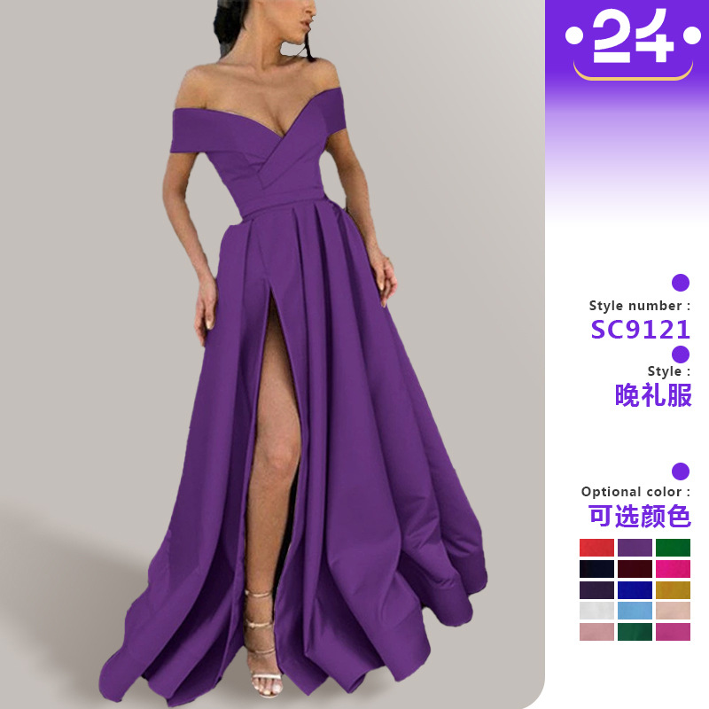 Vestido de mujer 2025 nuevo vestido de verano europeo y americano transfronterizo profundo con cuello en V ebay vestido multicolor image 3