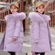 2025新款儿童羽绒服女童中长款洋气中大童加厚亲子冬装外套