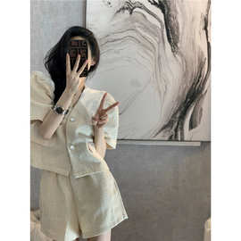 春季2025年新款小香风轻熟御姐港味时尚洋气西装短裤两件套装女潮