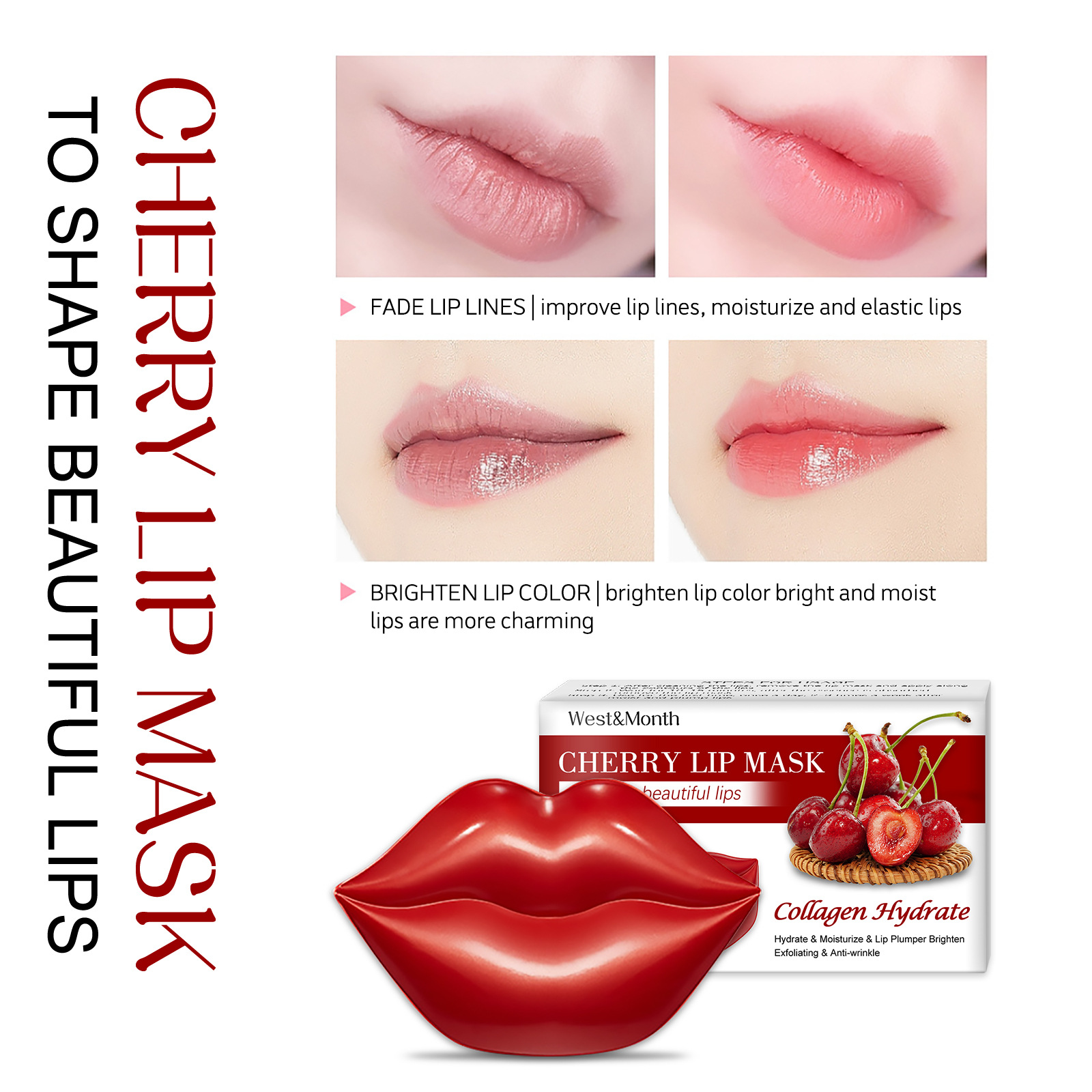 Wet&Month Cherry Jelly Lip Mak Idrata, rimuove la cheratina, schiarisce la linea, idrata le labbra e dona labbra_voghion.com