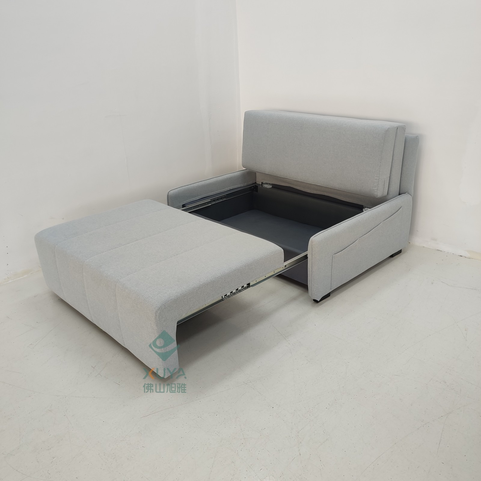Sofá multifuncional de cama de algodón y lino sin reposabrazos para la sala de estar