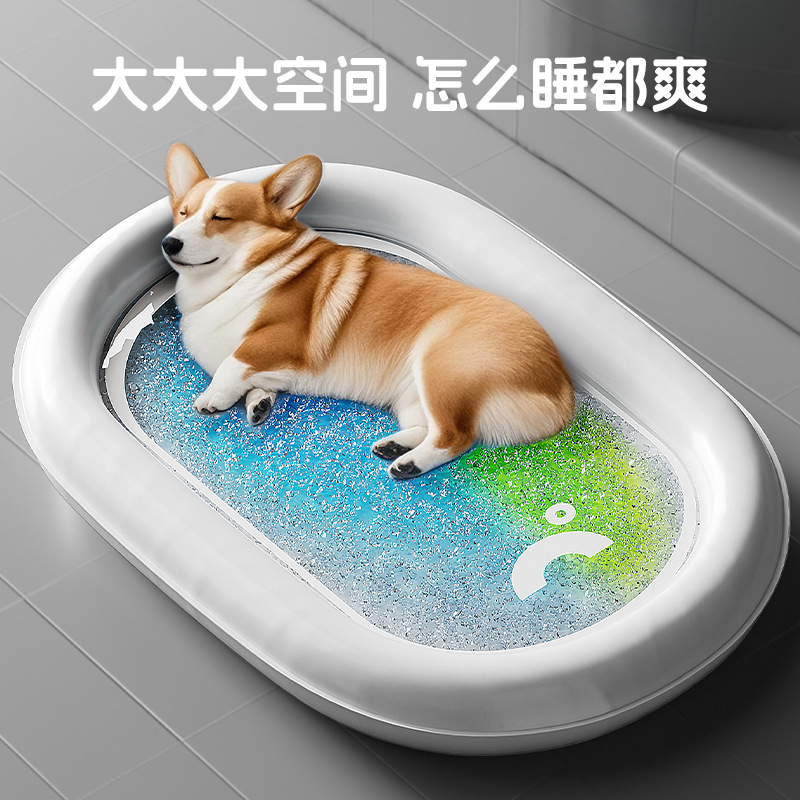 Almohadilla de hielo para mascotas de verano, gel de perrera de verano, cama de enfriamiento para gatos, perro pequeño y mediano, cojín de enfriamiento de verano para perros Corgi