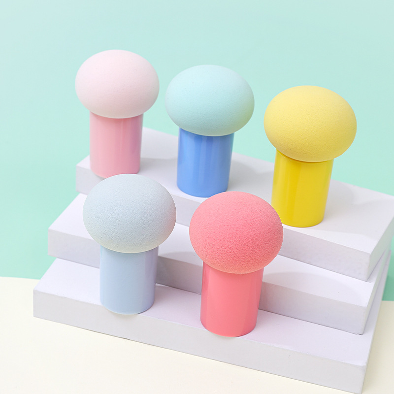 Nuevos productos transfronterizos de cabeza redonda esponja huevo polvo cosméticos huevo de belleza no comer polvo polvo cojín de aire al por mayor