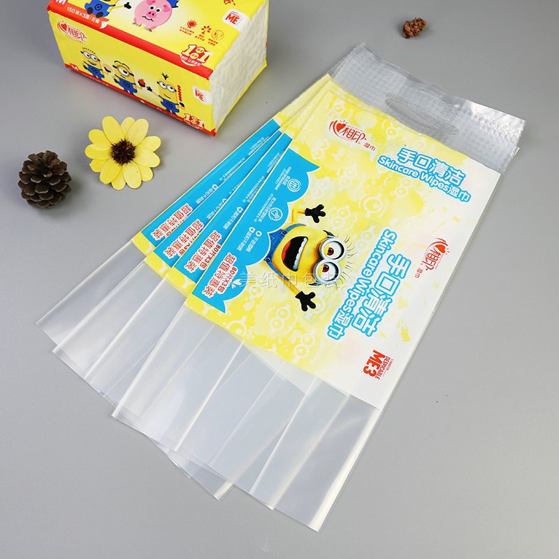 专业厂家透明PE抽纸纸巾餐巾纸包装袋手提袋湿纸巾包装袋印刷logo