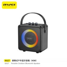 Awei炫彩户外蓝牙音箱40W兼容各种家庭设备防水便携无线K歌音响