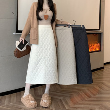 实拍实价现货2024秋冬新款显瘦百搭韩版羽绒棉半身裙保暖简约