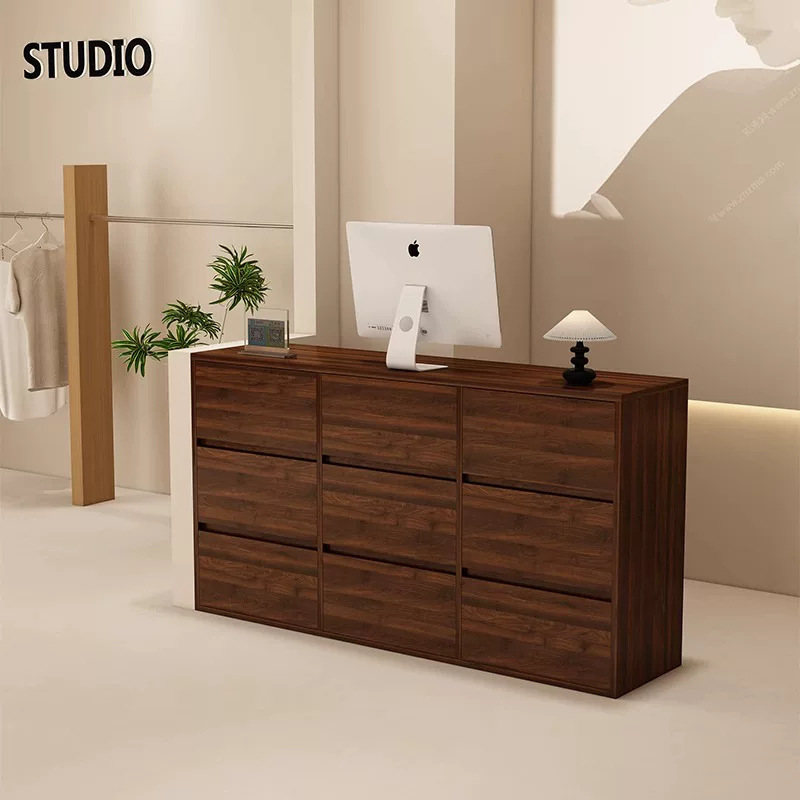 Clothing store cash counter, vintage-style beauty salon reception desk, small reception desk, counter table, modern minimalist bar counter Clothing store cash counter, vintage-style beauty salon reception desk, small reception desk, counter table, modern minimalist bar counter