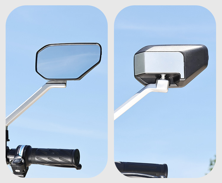 Modified Electric Vehicle Rearview Mirror, Scooter Motorcycle High-Definition Reflector, 8mm Convex Mirror with Wide Field of View