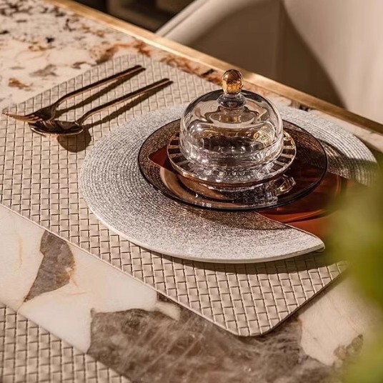 Modern Simple Model Room Western-style Tableware Set Furniture Exhibition Hall Dining Table Dinner Plate Table Ornaments Dining Table Soft Dress