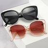 Capacious sunglasses, decorations, glasses, 2023 collection, cat's eye, European style, wholesale