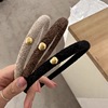 South Korean sophisticated universal corduroy goods, metal demi-season headband, hairpins to go out for face washing, simple and elegant design