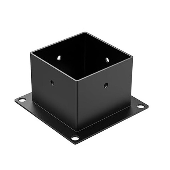 Base Conectora de Tres Vías para Poste de Madera de Acero al Carbono, Fijación con Tornillos, para Cenadores de Jardín