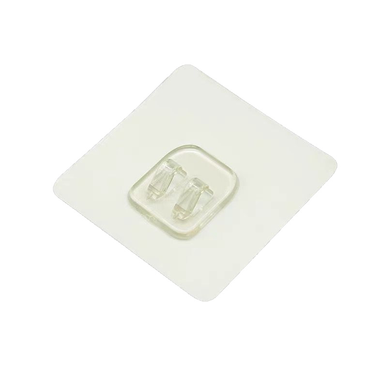 Almacenamiento Rack de repuesto adhesivo parche fuerte transparente etiqueta de la pared gancho pegajoso sin costura rasguño hebilla punzón libre accesorios montados en la pared