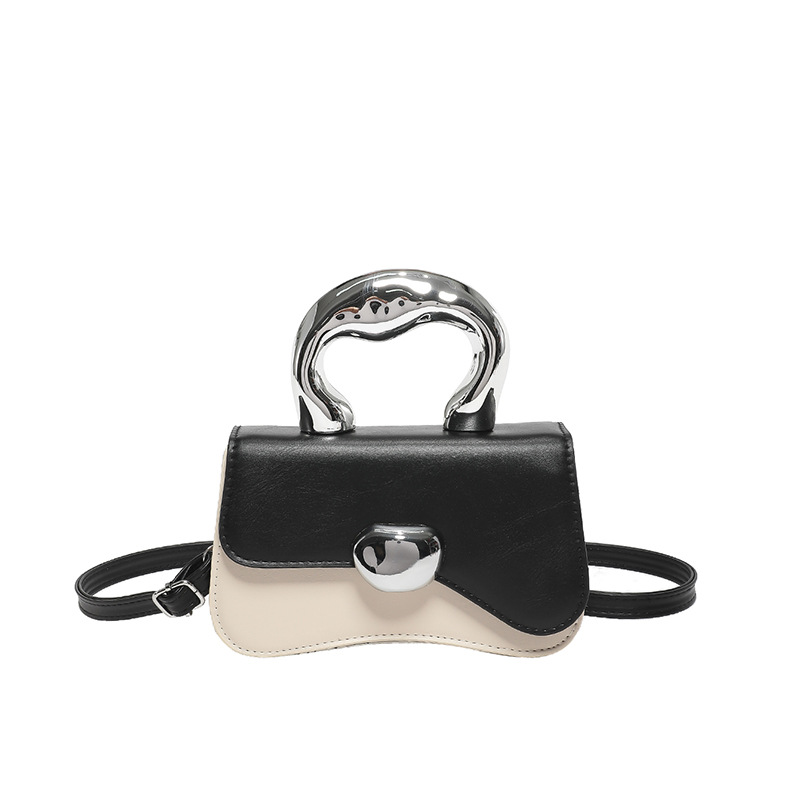 Color de empalme de caramelo 2024 verano nuevo estilo de moda simple ocio estilo extranjero bolso de hombro inclinado bolso de mujer