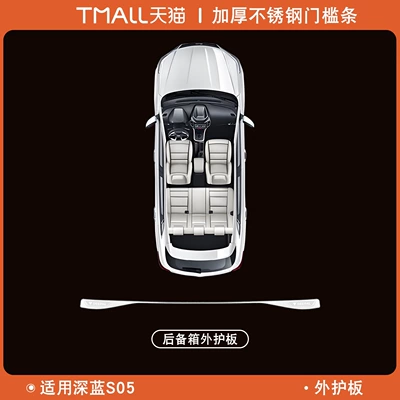 Şüşə kənarı xromları/moldingləri: trim, welcome step, interior modification - deep-blue-car-s05-silver-silver-label-dark-blue-s05-trunk-outer-guard-panel