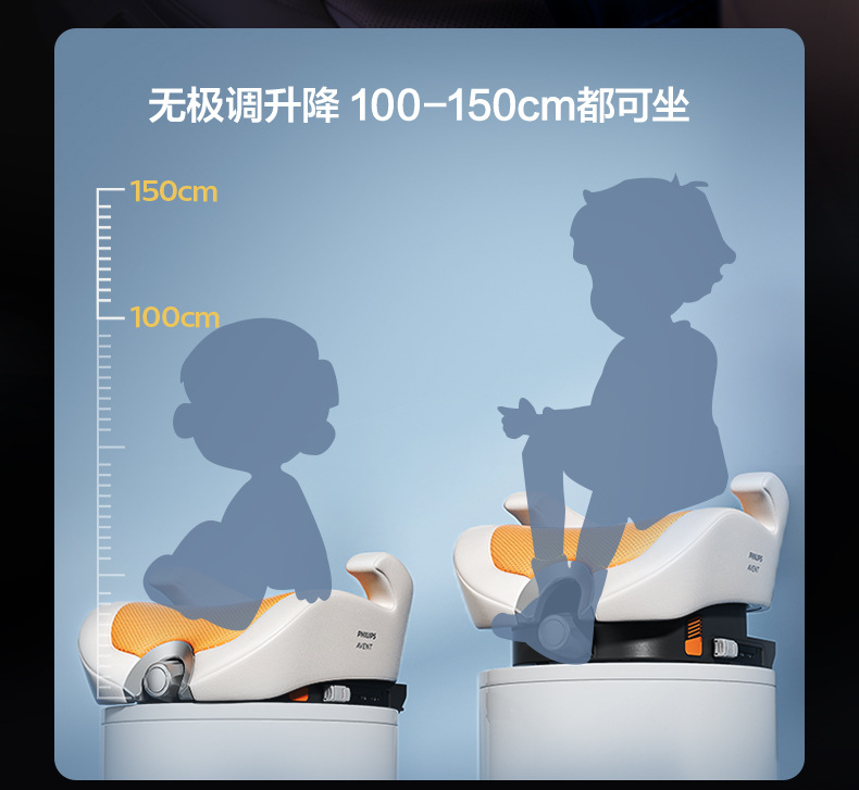 Philips Avent Yichi Child Safety Seat Booster Pad for Children over 3 Years Old, Baby Car Seat for Use in Vehicles
