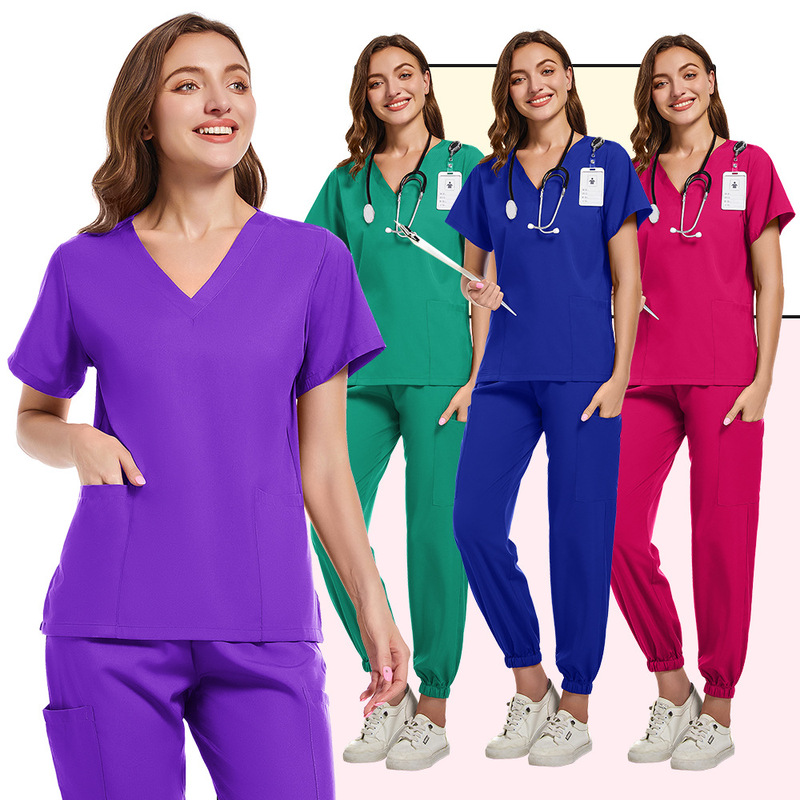 Surgical Uniform Female Nurse Scrub Clothes suit Soft Breathable Jogger Nursing Clinical Work Clothes Hand Washing Clothes
