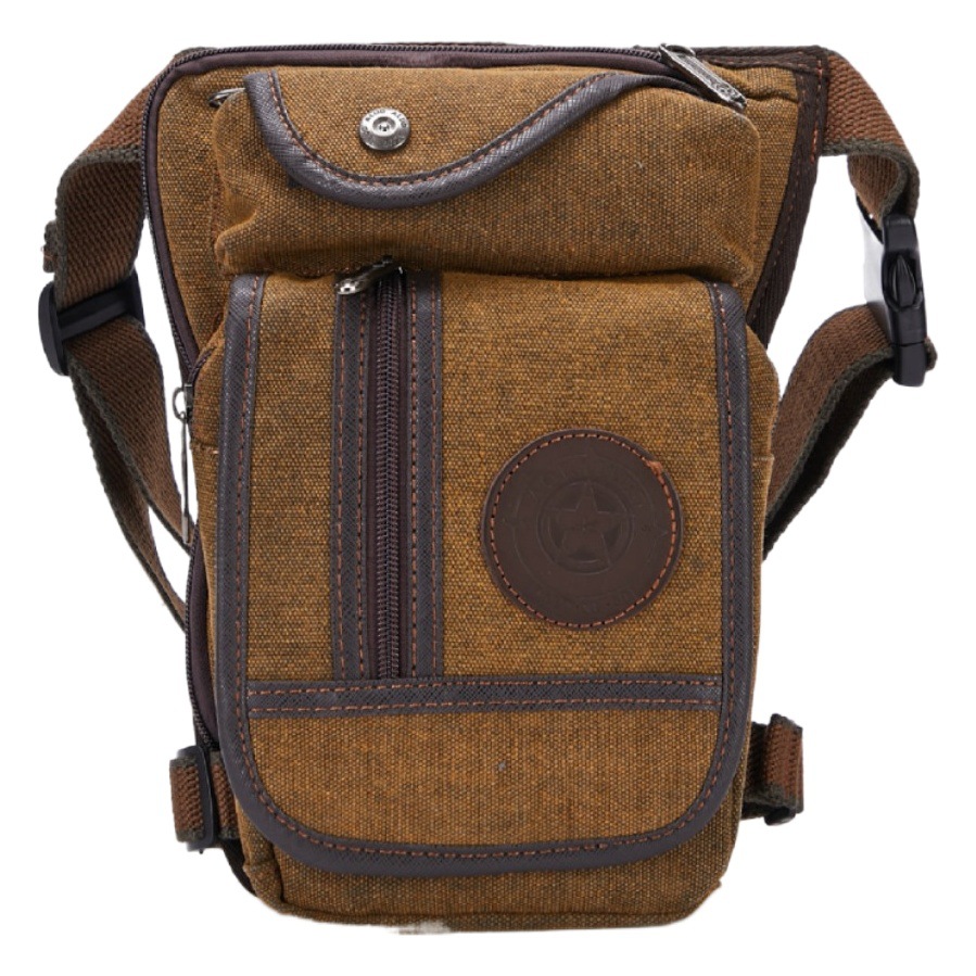 Manufacturer Wholesale Canvas Men's Waist Bag Foreign Trade Cross-Border Amazon Popular Outdoor Waterproof and Wear-Resistant Cross-Body Bag for Men