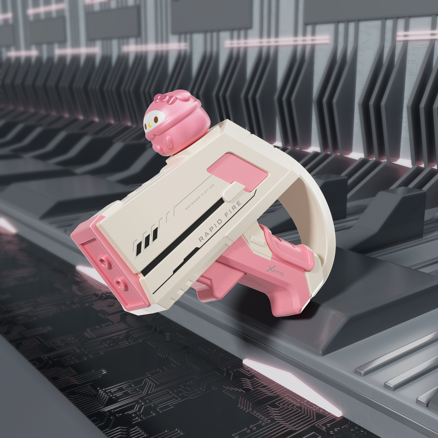 Pistola de agua transfronteriza juguete para niños muñeca de dibujos animados conejo gato perro pellizco muñeca pellizco pistola de agua playa al aire libre juego en el agua