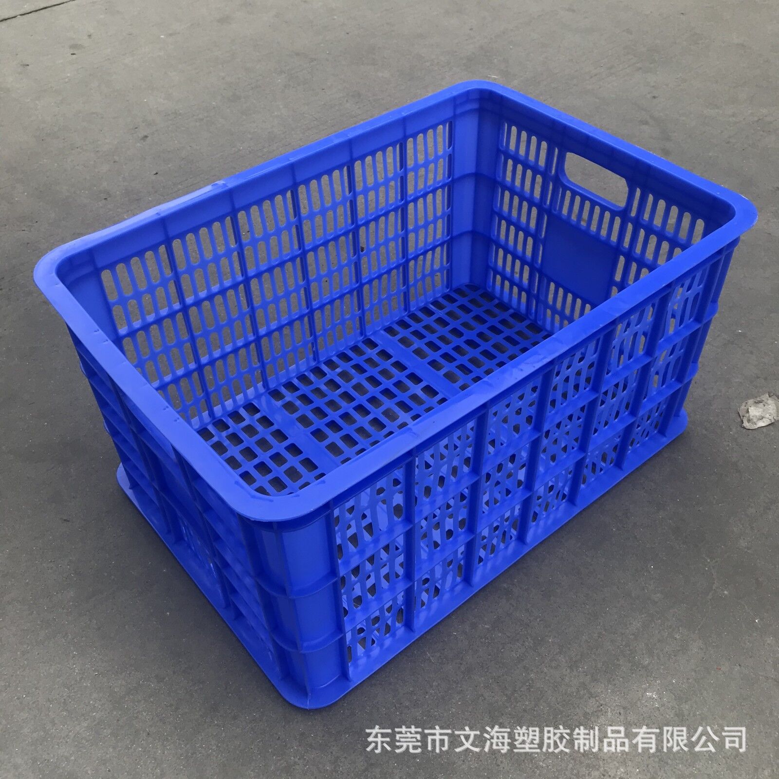 供应东莞大号塑料筐 货物周转箩快递分栋中转筐 长方形货物仓储框