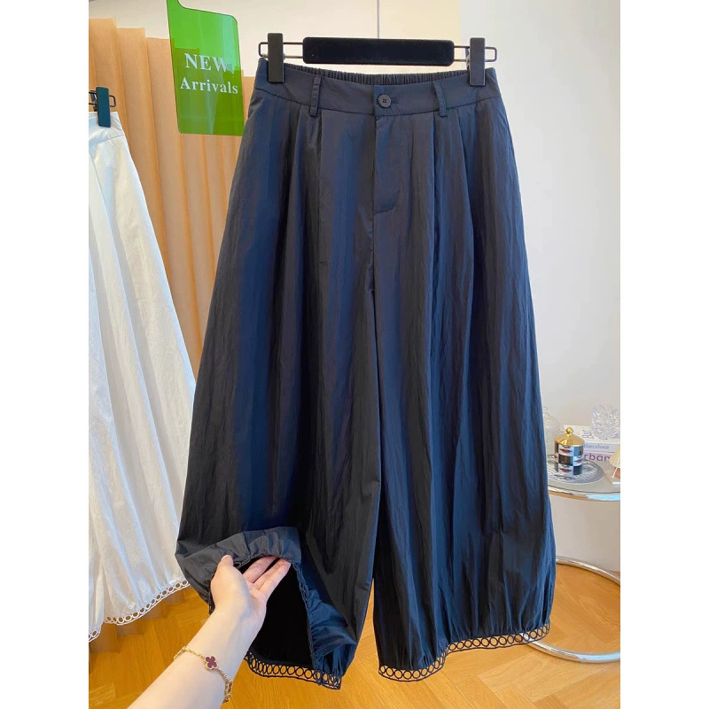 Colored flashlight, thin trousers, high-quality style, loose straight fit