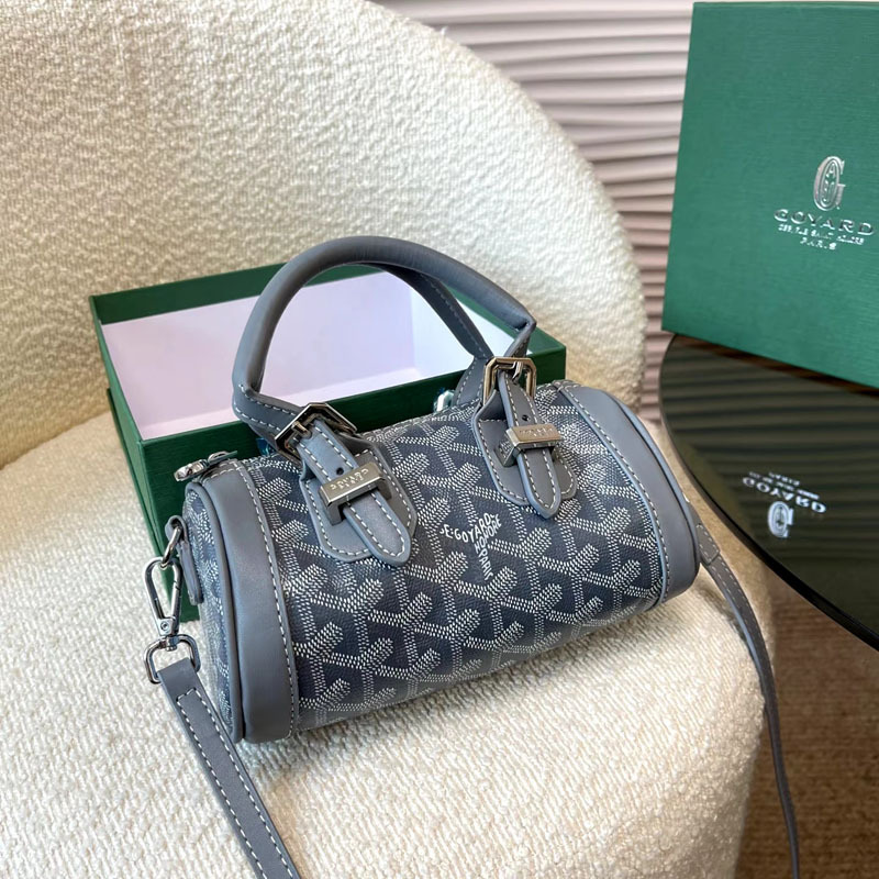 ゴヤール 中古 レトロ 老眼ボウリング ゴヤール ポータブルピローバッグ 老眼 ショルダー クロスボディ ミニボストン|undefined